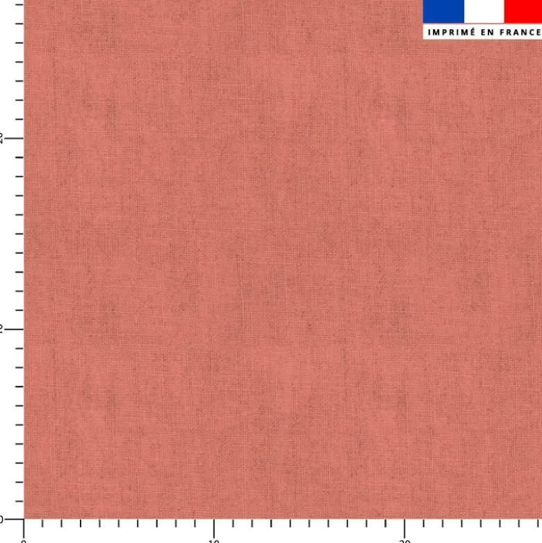 Tissu imperméable corail aspect lin