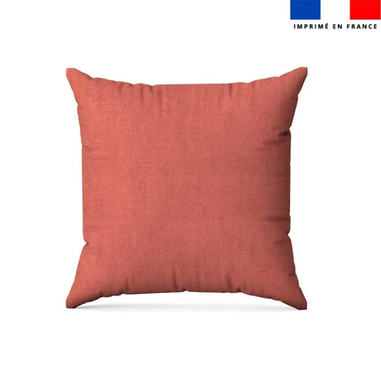 Tissu imperméable corail aspect lin