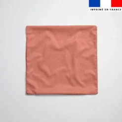 Tissu imperméable corail aspect lin