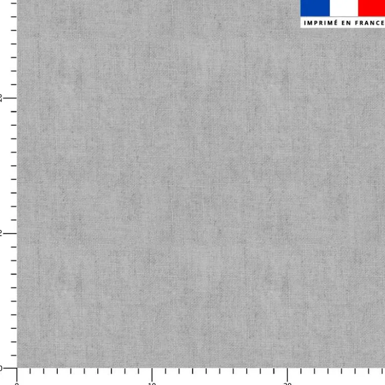 Tissu imperméable gris perle aspect lin