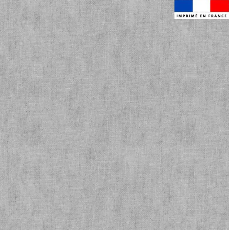 Tissu imperméable gris perle aspect lin