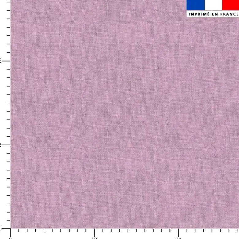 Tissu imperméable mauve aspect lin
