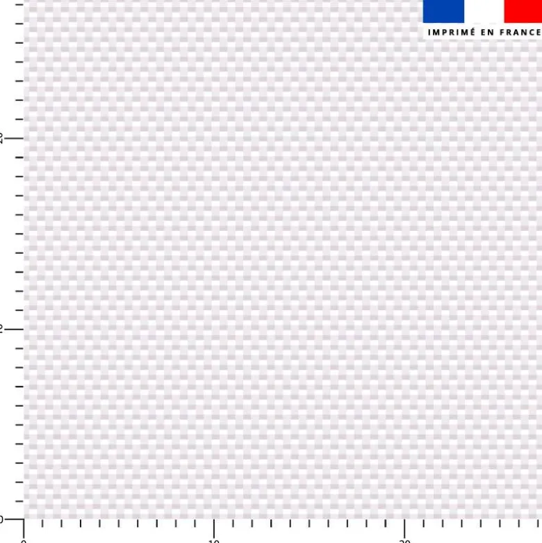 Tissu imperméable motif aspect tissé uni blanc