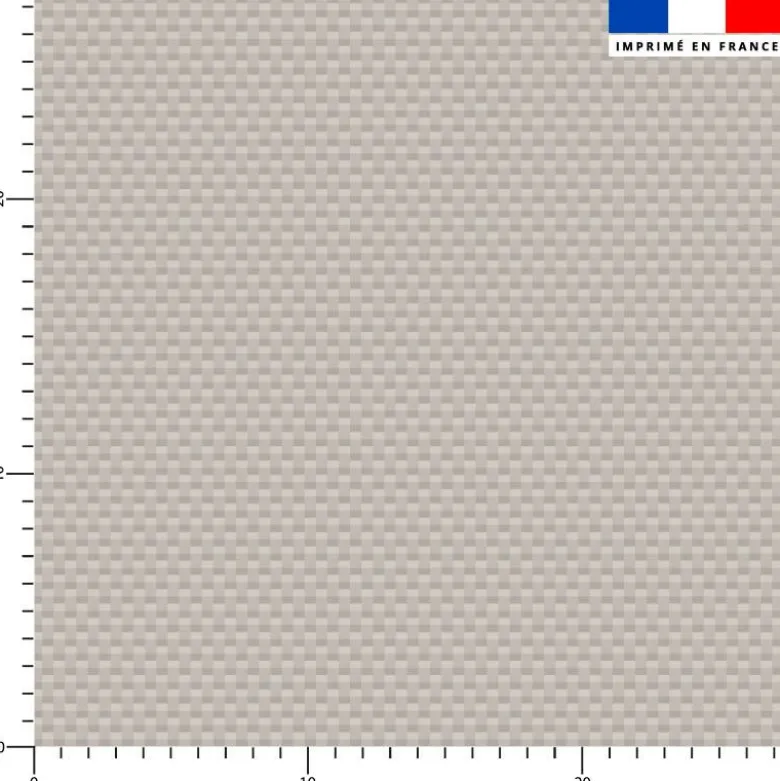 Tissu imperméable motif aspect tissé uni grège