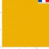 Tissu imperméable motif aspect tissé uni jaune