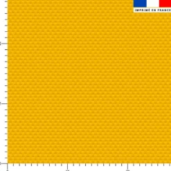 Tissu imperméable motif aspect tissé uni jaune