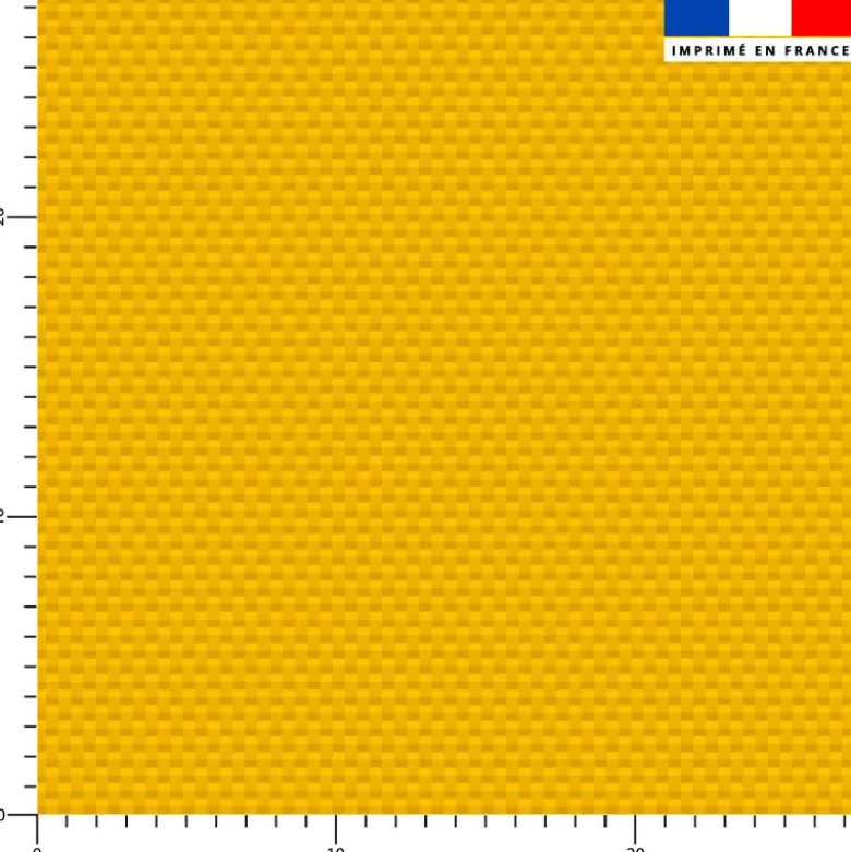 Tissu imperméable motif aspect tissé uni jaune