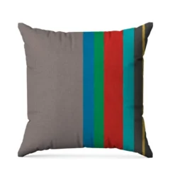 Tissu imperméable motif bayadère gris et couleurs
