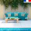 Tissu imperméable motif carreaux de ciment beige fuchsia et turquoise