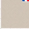 Tissu imperméable motif carré géométrique élégant sable