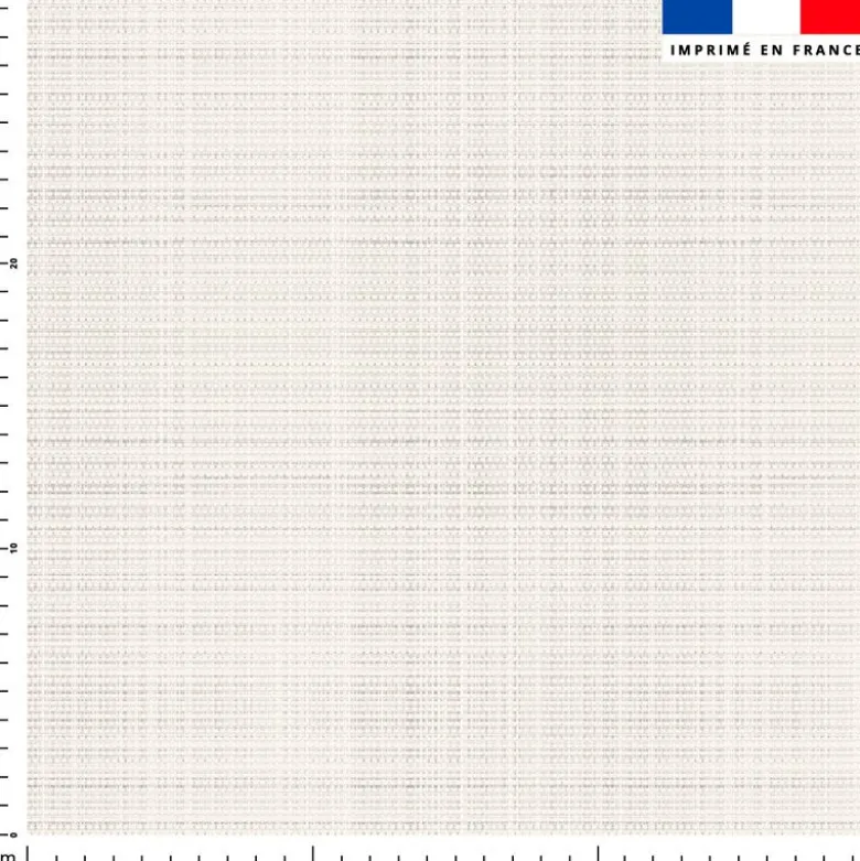 Tissu imperméable motif chiné aspect lin écru