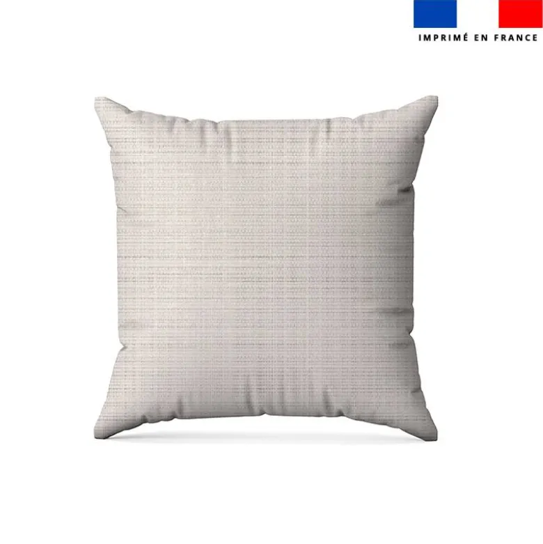 Tissu imperméable motif chiné aspect lin écru