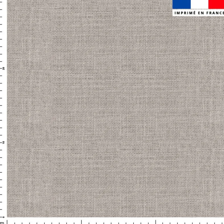 Tissu imperméable motif chiné aspect lin grège