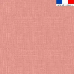 Tissu imperméable motif chiné aspect lin saumon