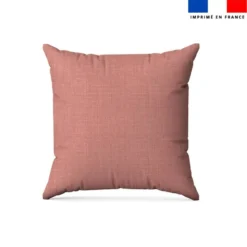 Tissu imperméable motif chiné aspect lin saumon
