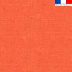 Tissu imperméable motif chiné aspect lin corail