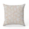 Tissu imperméable motif corail blanc fond beige