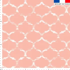 Tissu imperméable motif design contemporain saumon