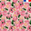 Tissu imperméable motif fleurs roses effet peinture