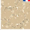 Tissu imperméable motif fleur de cerisier blanches