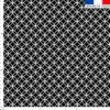Tissu imperméable motif géométrique noir
