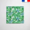 Tissu imperméable motif grande feuille tropicale verte