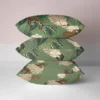 Tissu imperméable motif léopard fleur et feuille de palme