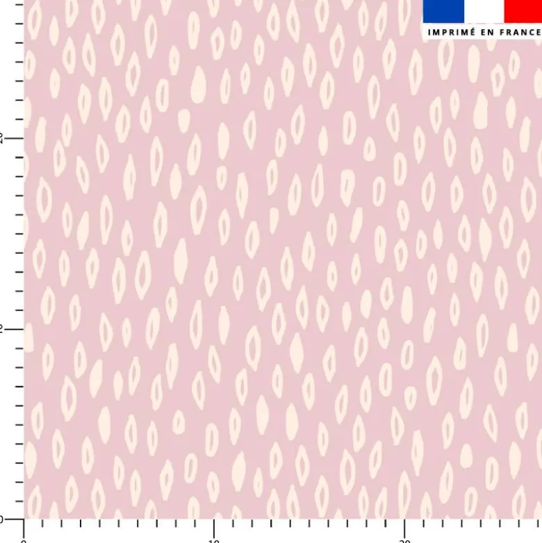 Tissu imperméable motif losange abstrait fond rose