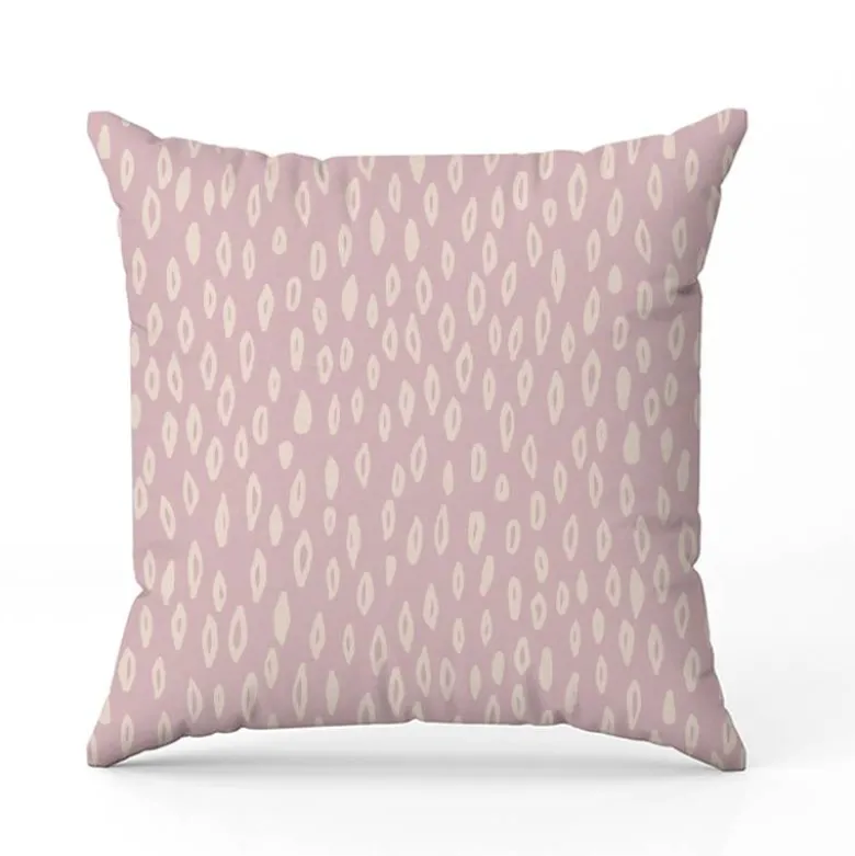 Tissu imperméable motif losange abstrait fond rose