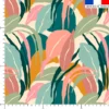 Tissu imperméable motif peinture feuillage