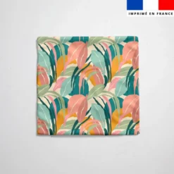 Tissu imperméable motif peinture feuillage