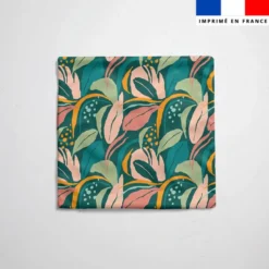 Tissu imperméable motif peinture jungle abstraite