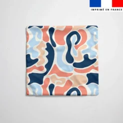 Tissu imperméable motif psyché Santorin