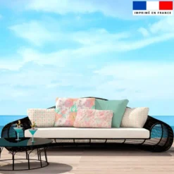 Tissu imperméable motif silhouettes de fleurs harmonieuses