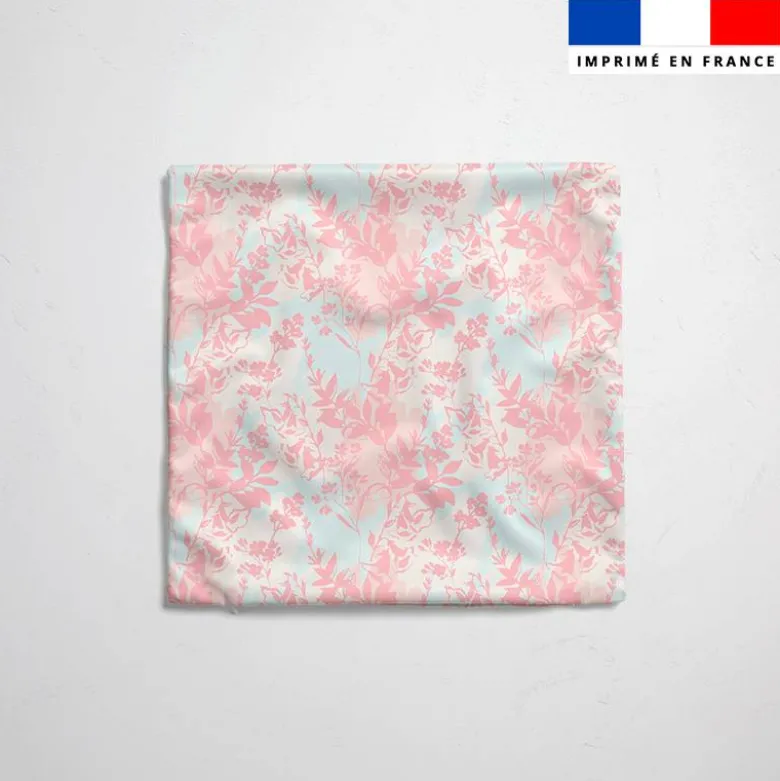 Tissu imperméable motif silhouettes de fleurs harmonieuses