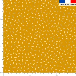 Tissu imperméable ocre motif vermicelles