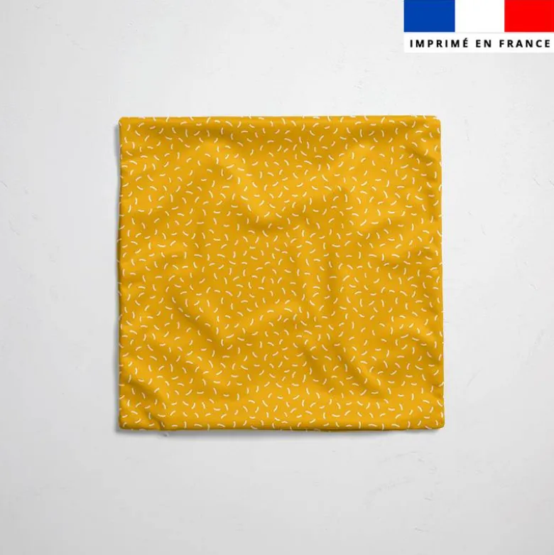 Tissu imperméable ocre motif vermicelles