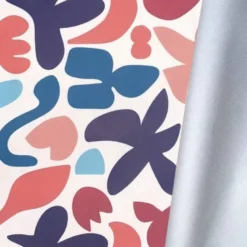 Tissu imperméable type ciré écru motif fantaisie