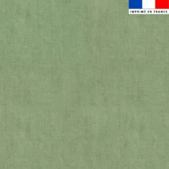 Tissu imperméable vert olive aspect lin