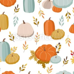Tissu légumes d'automne personnalisé