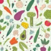 Tissu Légumes peints personnalisé