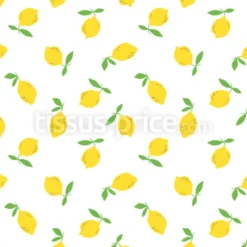 Tissu mini citrons personnalisé