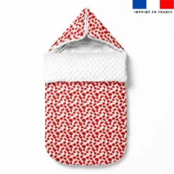 Tissu minky imprimé petit coquelicot