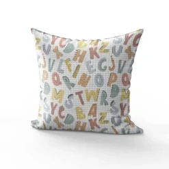 Tissu nid d'abeille motif alphabet des animaux