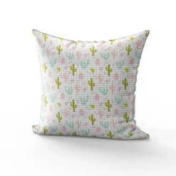 Tissu nid d'abeille motif cactus