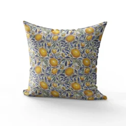 Tissu nid d'abeille motif carreaux citrons