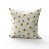 Tissu nid d'abeille motif fleur de printemps jaune
