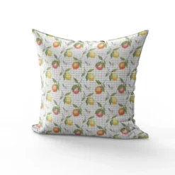 Tissu nid d'abeille motif fruits et fleurs