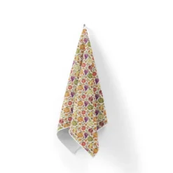 Tissu nid d'abeille motif fruits d'automne kawaii