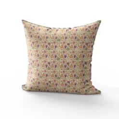 Tissu nid d'abeille motif fruits d'automne kawaii